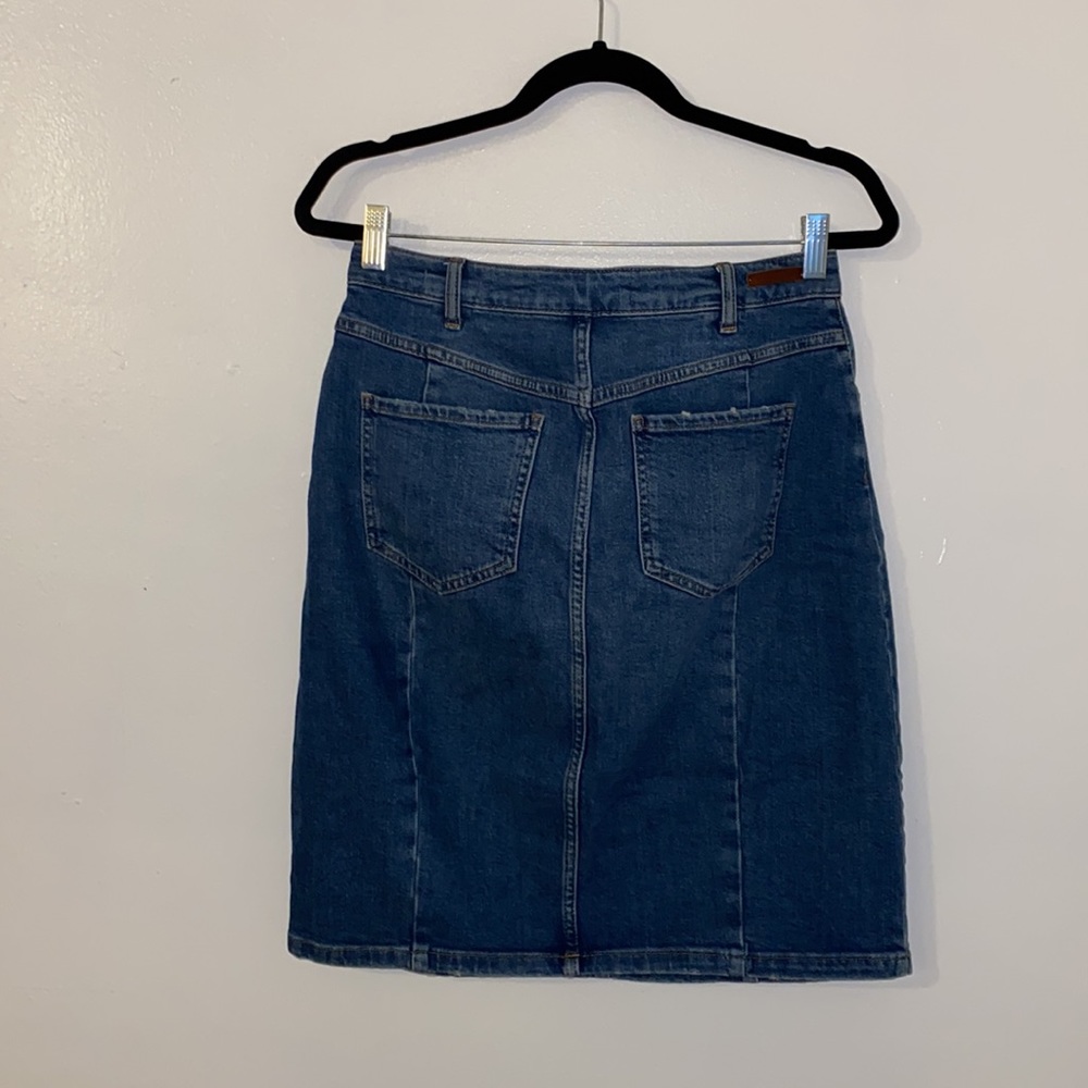 Pilcro And The Letterpress High-Waist Denim Pencil Skirt - Picture 3 of 3
